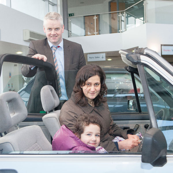 Seven generations of Volkswagen Golfs at new model launch in