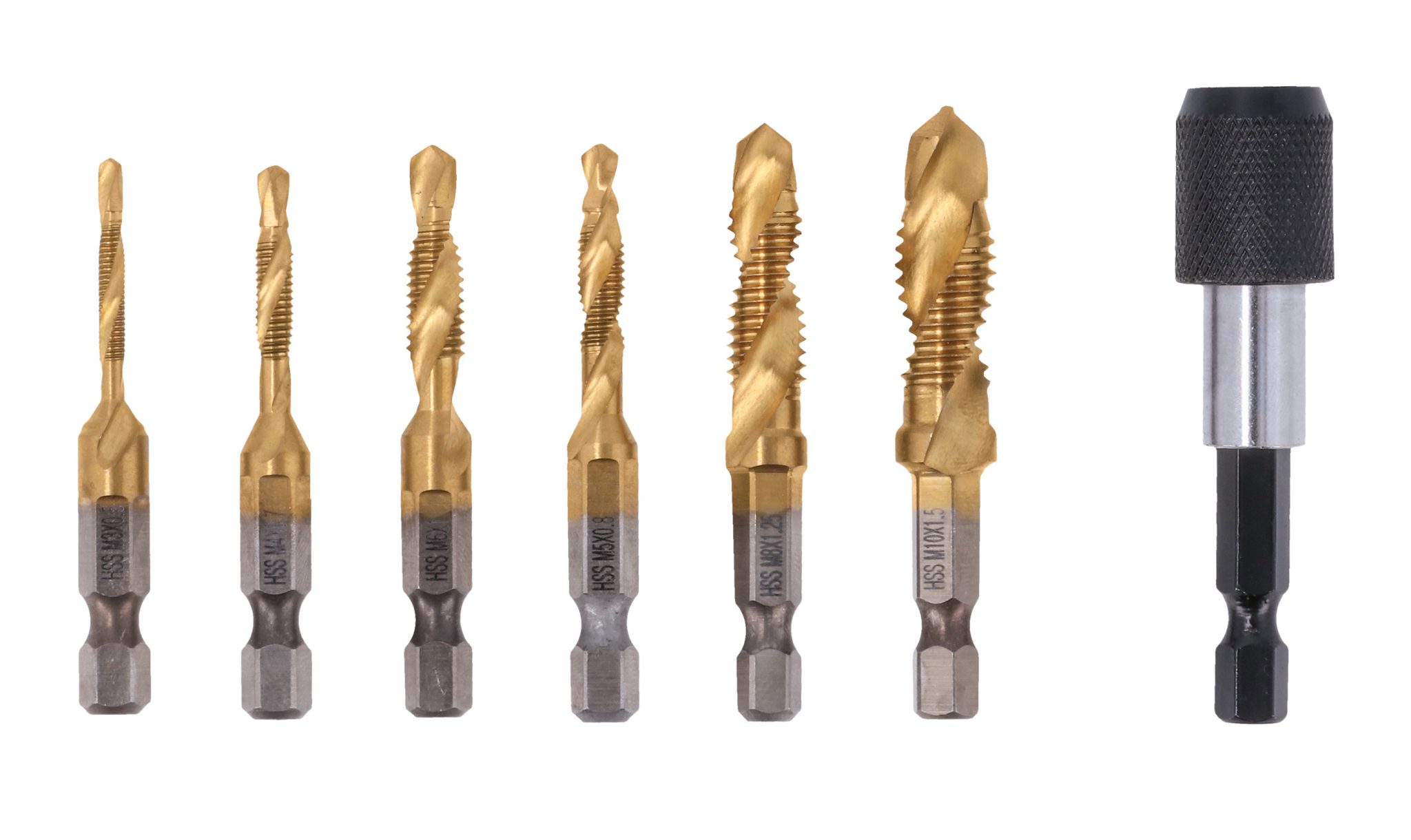 Combined drilltap bits set from Laser Tools Autotrade.ie