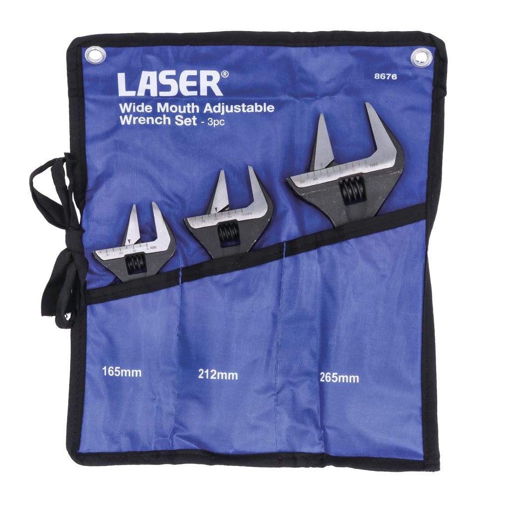 New adjustable wrench set from Laser Tools factorfocus.ie