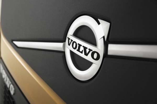 Volvo badge on truck