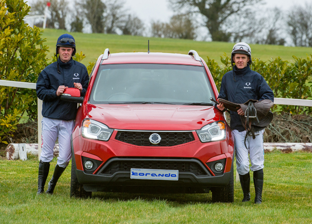 Brothers Andy and Robbie McNamara with the  Ssangyong Korando.